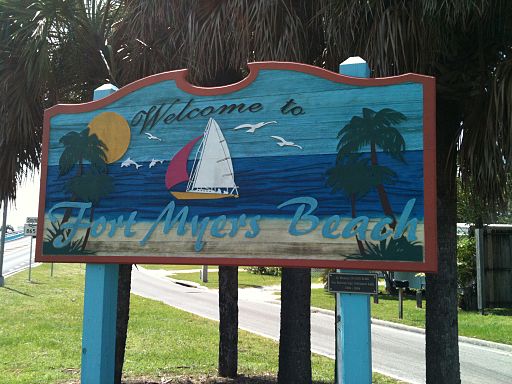Picture of Welcome to Fort Myers Beach Sign